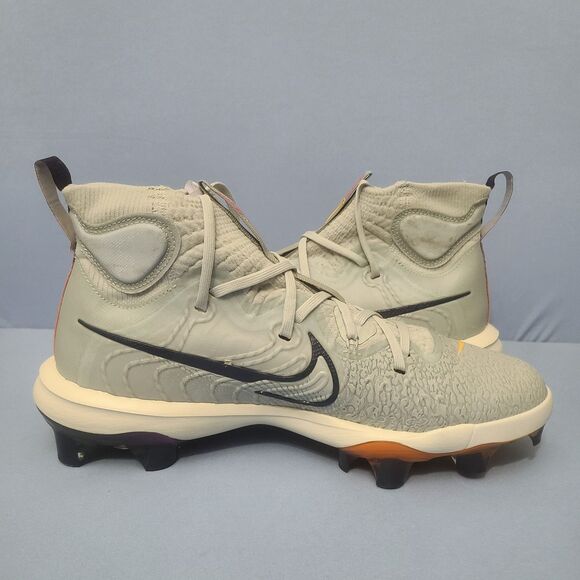 Nike Alpha Huarache NXT MCS Mid Mens Size 10 Baseball Cleats Silver HF1132-001